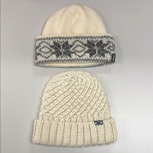 Varma & Oakley Cream and Cream & Gray Beanie Set / OS preowned